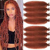 24 Inch Pre-Separated Springy Afro Twist Hair 8 Packs Pre-Fluffy Natural Curls Are Perfect For Marley Crochet Hair Suitable For Black Women (350, 24 Inch)