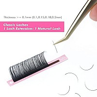 Allove Eyelash Extension Classic Lash Extensions 015 D Curl 8Mm Individual Lash Extensions Single Lash Extensions