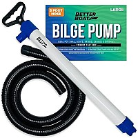 Manual Bilge Pump For Boats Kayak Canoe Hand Water Pump Hand Pumps Siphon Pump Bailer Kayaking Boat With Hose Portable Held 20 Gallons Per Minute Suction Marine Grade Large