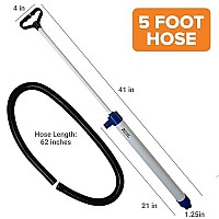 Manual Bilge Pump For Boats Kayak Canoe Hand Water Pump Hand Pumps Siphon Pump Bailer Kayaking Boat With Hose Portable Held 20 Gallons Per Minute Suction Marine Grade Large