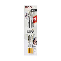 Red by Kiss 3PCS Barber Pencil with Built-in Sharpener Edge Hairline Razor Trace Pencils Beard Guide Beard and Hairline Outliner Pencils, Beard Shaping Pencils for Men (White)