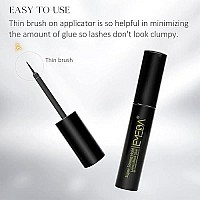 Emeda 2 Pcs Professional Latex Free Eyelash Glue Waterproof Black Lashes Glue Super Strong Hold False Eyelash Glue Best Strip Eyelash Adhesive Suitable For Sensitive Eyes Lash Adhesive