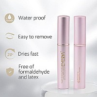 Emeda 2 Pcs False Eyelash Glue Super Strong Hold Clear Glue Professional Latex Free Eyelash Glue Waterproof Lash Glue Best White Strip Eyelash Adhesive Suitable For Sensitive Eyes Lash Adhesive