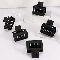 Atoden Square Claw Clips 5 Pcs Small Claw Clips Square Hair Clips 196 Matte Claw Clips For Women Girls Hair Clips For Short Hair Thin And Medium Hair Clips Non-Slip Strong Grip Hair Clamps Jaw Clips Hair Accessories