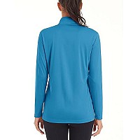 Magcomsen Sun Shirt Womens Uv Protection Shirts Running Shirts Women Gym Shirts Athletic Shirts Women Tunics For Women Rash Guard Shirt Long Sleeve Shirts Blue Green