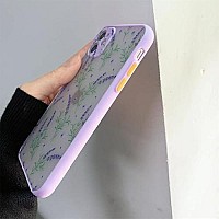 Ownest Compatible For Iphone 13 Case For Clear Frosted Pc Back 3D Floral Girls Woman And Soft Tpu Bumper Protective Silicone Slim Shockproof Case For Iphone 13-Small Flower