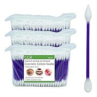 900Pcs Cgr Precision Cotton Swabs With Pointed And Flattened Tip Cosmetic Makeup Applicator(3X300Pcs In Bags)