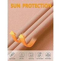 Magcomsen Sun Protection Shirts For Women Quick Dry Long Sleeve Performance Shirts Workout Shirts For Women Long Sleeve Athletic T Shirts For Women Apricot