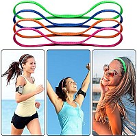 Duufin 20 Pieces Elastic Sport Headbands Non Slip Grip Elastic Headbands Thin Sport Headband Colorful Workout Headbands For Women Men And Girls, 20 Colors