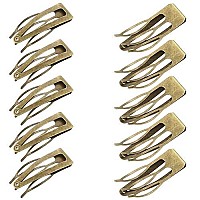 24 Pieces Double Grip Hair Clips Metal Snap Hair Clips Women Hair Barrettes For Hair Making, Salon Supplies (Ancient Bronze)