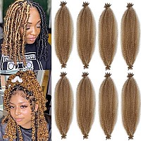 8 Packs Pre-Separated Springy Afro Twist Hair Suitable For Damaged Soft Locs Synthetic Marley Twist Braiding (18 Inch, 27)