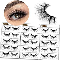 Eliace False Eyelashes Wispy Faux Mink Eyelashes , 3D Volume & Wispiness Lash Extension 14Mm Very Light & Comfortable Fake Eyelashes Reusable Eyelashes For Women 15 Pairs Alice Style