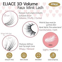 Eliace False Eyelashes Wispy Faux Mink Eyelashes , 3D Volume & Wispiness Lash Extension 14Mm Very Light & Comfortable Fake Eyelashes Reusable Eyelashes For Women 15 Pairs Alice Style