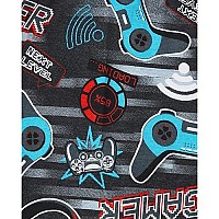 The Childrens Place Boys Long Sleeve Top And Pants Snug Fit 100 Cotton 2 Piece Pajama Sets 2-Pack, Ultimate Gamergamer Allover, 4