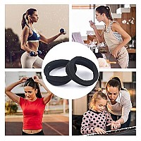 100 Pcs Black Hair Ties Band Pony Tail Bands Stretch Elastics Thick Hair Ties Seamless Hair Ties Ouchless Hair Ties For Thick Heavy And Curly Hair Women Diameter,177 Inches