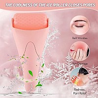 Fronnor Ice Roller for Face,Eyes,Mothers Day Gifts Idea,Therapeutic Cooling to Tighten Brighten Complexion and Reduce Wrinkles,Massager Under Eye Puffiness,Migraine and Pain Relidf (Pink)