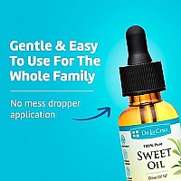 De La Cruz 100% Pure Sweet Oil For Ears - All Natural Ear Wax Removal With Dropper - 1 Fl Oz