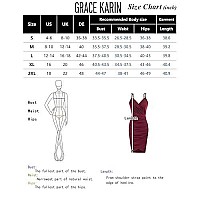 Grace Karin Pink Party Dresses Spaghetti Straps V-Neck Short Bodycon Pencil Midi Dress Xl