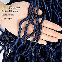 Umylar Faux Locs Crochet Hair 14 Inch ,7 Packs Soft Locs Crochet Hair For Black Women Pre-Looped Faux Locs Crochet Braids Synthetic Hair Extension (14 Inch, 1Bblue)