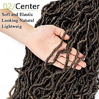 Umylar 14 Inch Faux Locs Crochet Hair 7 Packs Soft Locs Crochet Hair For Black Women Pre-Looped Faux Locs Crochet Braids Synthetic Hair Extension (14 Inch, 1B27)