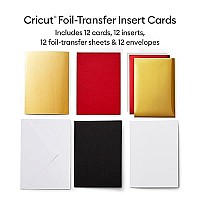 Cricut Foil Transfer Insert Cards R40, Easy Release Foil To Craft Cricut Cards, Create Birthday Cards, Thank You Cards, Compatible With Cricut Joymakerexplore Machines, Royal Flush Sampler (12 Ct)