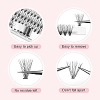 280 Pcs Individual Lashes Cluster Diy Lash Clusters 20D 007 C Curl 8-16Mm Cluster Lashes Diy Individual Eyelashes Lashes Wisps Reusable Soft Mini Cluster Eyelash Extensions At Home (20D 007 C 8-16)