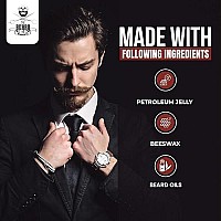 Mustache Wax And Beard Wax (30Ml), Promotes Facial Hair Growth With Moisture Resistant Feature, Premium Mustache Wax & Beard Wax For Men Strong Hold, Made With All Natural Ingredients, Cedarwood