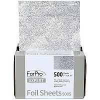 Forpro Expert Embossed Foil Sheets 500S, Aluminum Foil, Pop-Up Foil Dispenser, Hair Foils For Color Application And Highlighting Services, Food Safe, 5A W X 1075A L, 500-Count