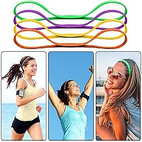 Duufin 20 Pieces Elastic Headbands Sport Headband Thin Non Slip Headband Workout Headbands Colorful Elastic Sport Headbands For Women And Girls