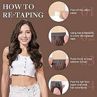 Goo Goo Tape In Hair Extensions Balayage Natural Black To Chestnut Brown 20Pcs 50G 20In Real Remy Human Hair Extensions For Women