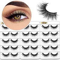 Eliace False Eyelashes - Natural-Looking, Wispy Faux Mink Lashes For Dramatic 3D Volume - Bulk Pack Of 15 Pairs, Including 14Mm Fluffy Short Cateye Strip Lashes In Hye Style