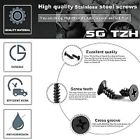 8 X 2 Wood Screw 100Pcs 18-8 (304) Stainless Steel Screws Flat Head Phillips Fast Self Tapping Drywall Screws Black Oxide By Sg Tzh