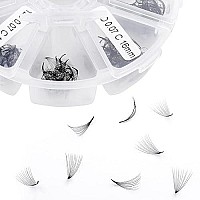 Volume Lash Extensions 12D Premade Fans Eyelash Extensions 500 Pcs 007Mm 9-16Mm Mixed Cd Curl Short Stem Premade Volume Eyelash Extensions Pointed Base Fans(500Pcs-12D-007-D, 9-16Mm Mixed Tray)