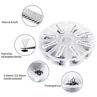 Volume Lash Extensions 10D Premade Fans Eyelash Extensions 500 Pcs 007Mm Thickness 13-20Mm Mixed Cd Curl Short Stem Premade Volume Eyelash Extensions Pointed Base Fans By Wendy Lashes (500Pcs-10D-007-C, 13-20Mm Mixed Tray)