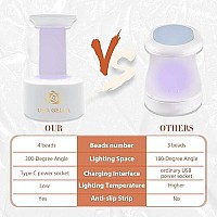 Una Gella Mini U V Led Light For Nails, Innovative Nail Lamp With Open Space For Easy Gel Tips Nail Extension, Quick-Dry U V Nail Light, Portable Nail Dryer For Nail Gel Travel Or Home Nail Art