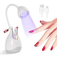 Saviland Rechargeable Nail Led Lamp - 36W Mini U V Light For Gel Nails With Nail Brush Holder Gel X Nail Lamp And Flash Cure Light For Nails Portable U V Lamp For Resin Curing For Home Diy Nail Salon