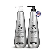 Inova Professional Silk Keratin Shampoo & Conditioner Set - Smooth Protection Sulfate-Free Shampoo & Smooth Hydration Conditioner (27 Oz), grey