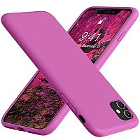 Vooii For Iphone 11 Case, Soft Liquid Silicone Slim Rubber Full Body Protective Iphone 11 Case Cover (With Soft Microfiber Lining) Design For Iphone 11 - Pitaya