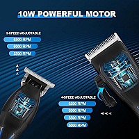 Karrte Upgrade Hair Clippers Kit for Men,Professional Barber Clippers/Hair Trimmer Set,Barber Supplies for Mens Grooming Kit Accessories with LED Display,Gifts for Men