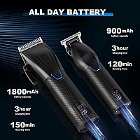 Karrte Upgrade Hair Clippers Kit for Men,Professional Barber Clippers/Hair Trimmer Set,Barber Supplies for Mens Grooming Kit Accessories with LED Display,Gifts for Men