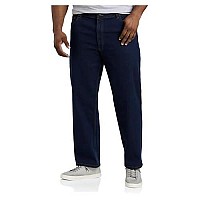 Dxl Big And Tall Essentials Relaxed-Fit Jeans, Dark Rinse, 44W X 30L