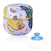 Wemega Body Powder Case With Powder Puff Powder Container Tea Box For Baby And Women Powder Puff And Powder Case For Travel (Dinosaur)