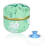 Wemega Body Powder Case With Powder Puff Powder Container Tea Box For Baby And Women Powder Puff And Powder Case For Travel (Summer Breeze)