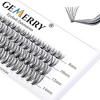 Lash Clusters Extensions 20 Roots Individual Cluster Lashes C Curl 007Mm 8-14Mm Thickness Mixed Tray Black Mink Diy Eyelash Extensions Handmade By Gemerry Lash Clusters(20D-007-C, 8-14Mm)