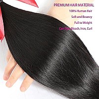 10A Human Hair Bundles 26 28 30 Inch Brazilian Straight Hair Bundles 100 Unprocessed Virgin Weave 3 Bundles Human Hair Raw Remy Hair Bundles Deals Natural Black