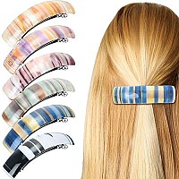 Willbond 6 Pieces Hair Barrettes For Women Hair Clips Womens Hair Accessories Large French Hair Pin Retro Hair Clasp, 6 Colors(Delicate Pattern)