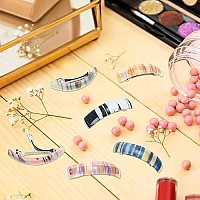 Willbond 6 Pieces Hair Barrettes For Women Hair Clips Womens Hair Accessories Large French Hair Pin Retro Hair Clasp, 6 Colors(Delicate Pattern)