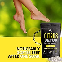 Mantello Citrus Detox Foot Soak For Foot Care - Foot Soaker For Use With A Feet Soaking Tub - Foot Soak Salts To Soften And Soothe Feet - Epsom Salt Foot Soak With Essential Oils - Pedicure Foot Soak, 1 Lb Bag