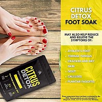 Mantello Citrus Detox Foot Soak For Foot Care - Foot Soaker For Use With A Feet Soaking Tub - Foot Soak Salts To Soften And Soothe Feet - Epsom Salt Foot Soak With Essential Oils - Pedicure Foot Soak, 1 Lb Bag