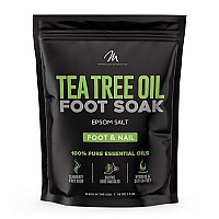 Mantello Tea Tree Oil Foot Soak For Foot Care - Foot Soaker For Use With A Feet Soaking Tub - Foot Soak Salts To Soften Feet - Epsom Salt Foot Soak With Essential Oils - Pedicure Foot Soak, 1 Lb Bag